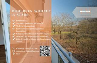 Wohnung mieten in 21680 Stade, Wohnen mit Urlaubsgefühl – Maisonette mit Seeblick nahe Hauptbahnhof