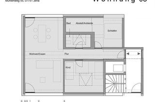 Wohnung mieten in Mühlenweg 55, 07751 Jena, Moderne 3-Raum Dachgeschoss-Wohnung mit Ausblick in Jena-Cospeda
