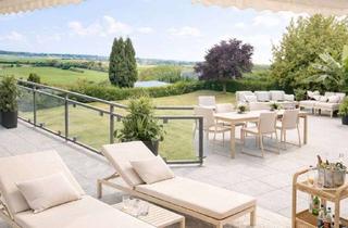 Wohnung kaufen in 28832 Achim, 137 m² Terrassenwohnung mit Weserblick, Kamin & Wellnessbereich