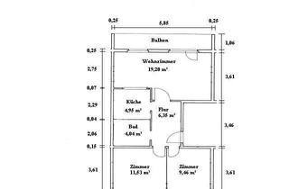 Wohnung mieten in Frankfurter Allee 41, 16227 Eberswalde, 3 Zimmer Wohnung mit Balkon im 2. OG in Eberswalde