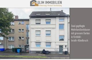 Mehrfamilienhaus kaufen in 47803 Krefeld, Krefeld - Zwei gepflegte Mehrfamilienhäuser mit grossem Garten in Krefeld-Inrath