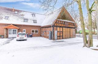 Doppelhaushälfte kaufen in 27321 Emtinghausen, Emtinghausen - Doppelhaushälfte mit sofortiger Zusatzeinnahme - Scheune für 440 ? monatlich vermietet