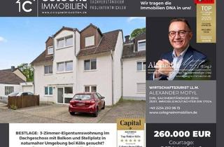 Wohnung kaufen in 50226 Frechen, Frechen - 3-ZIMMER WOHNUNG IM DACHGESCHOSS MIT SONNENBALKON UND STELLPLATZ IN FRECHEN BEI KÖLN