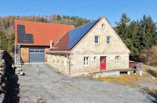 Haus kaufen in 95490 Mistelgau, Charmantes Sandstein-Anwesen mit Lagerhalle und Wohn-Ausbaureserve
