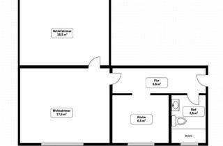 Wohnung kaufen in Bahnhofstraße 32, 09627 Hilbersdorf, 2 Zimmer Wohnung mit Gartenmitbenutzung in Hilbersdorf