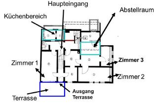 Wohnung mieten in 71686 Remseck, Sanierte 3-Raum-Erdgeschosswohnung mit Terasse und Einbauküche in Remseck am Neckar