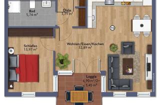 Wohnung mieten in 82377 Penzberg, Hochwertige 2-Zimmer-Neubau-Mietwohnung in Penzberg