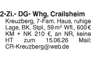 Wohnung mieten in 74564 Crailsheim, 2-Zi.-Whg