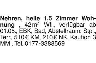 Wohnung mieten in 72147 Nehren, Nehren, helle 1,5 Zimmer Wohnung