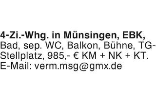 Wohnung mieten in 72532 Gomadingen, 4-Zi.-Whg. in Münsingen