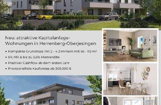 Wohnung kaufen in Wasenweg 3-5, 71083 Herrenberg, Herrenberg - Neubau.eine schöne 3-Zimmer Erdgeschosswohnung mit Gartenanteil, Bezugsfertig März 2027, bereits 60% verkauft
