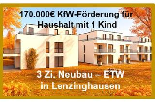 Wohnung kaufen in 33739 Bielefeld, Bielefeld - In Lenzinghausen: BARRIEREFREI. 170.000? KfW- Förderung für Haushalt mit 1 Kind. Übergabe Juni 26.