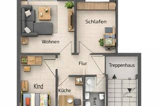 Wohnung kaufen in 39517 Tangerhütte, Tangerhütte - Vermietete helle 3-Zimmer-Wohnung mit Balkon-direkt v Eigentümer