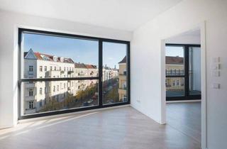 Wohnung kaufen in 10249 Berlin, Berlin - 2-Zimmer Neubauwohnung mit Kamin und Weitblick über den Friedrichshainer Kiez