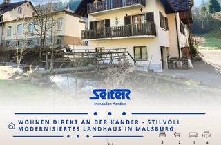 Haus kaufen in 79429 Malsburg-Marzell, Malsburg-Marzell - Wohnen direkt an der Kander - Stilvoll modernisiertes Landhaus in Malsburg