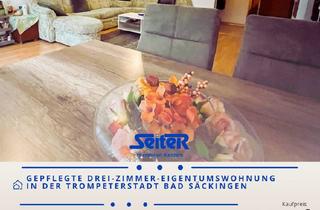 Wohnung kaufen in Zeppelinsraße 47, 79713 Bad Säckingen, Bad Säckingen - Gepflegte Drei-Zimmer-Wohnung in Bad Säckingen - ruhig und doch zentral