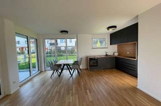 Wohnung kaufen in Vöhrenbacher Straße 45, 78050 Villingen-Schwenningen, Villingen-Schwenningen - Friedrichspark Haus A5: Große Südterrasse mit 23 m², zwei Tageslichtbäder, 89 m² Privatgarten, KfW 55!