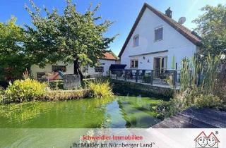 Einfamilienhaus kaufen in 91207 Lauf, Lauf-Kuhnhof - Wie ein Haus am See: Einfamilienhaus (Bj. 1993) mit Traumgarten und Garage in Lauf-Kuhnhof