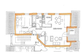 Wohnung mieten in 63843 Niedernberg, Charmante 2-Zimmer Dachgeschosswohnung mit Loggia in Niedernberg