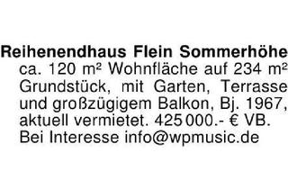 Haus kaufen in 74223 Flein, Reihenendhaus Flein Sommerhöhe ca. 120 m² Wohnfläche auf 234 m²