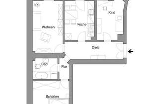 Wohnung kaufen in 04155 Leipzig, Leipzig - Zum Verkauf vermietete 3 Zimmer Wohnung 72m2 im Altbau