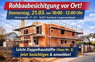 Doppelhaushälfte kaufen in 76307 Karlsbad, Karlsbad - Letzte Neubau DHH verfügbar - Online Beratung sofort möglich