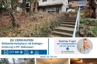 Haus kaufen in 75181 Pforzheim, Pforzheim - Sanierungsbedürftiges Fertighaus mit Einliegerwohnung, Sauna & Doppelgarage in Hanglage zu verkaufen