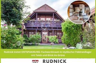 Haus kaufen in 31749 Auetal, Auetal - Rudnick bietet ENTSPANNUNG: Fachwerktraum in idyllischer Feldrandlager mit Teich und Blick ins Grüne