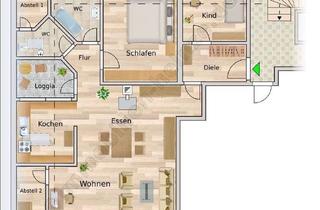 Wohnung kaufen in 96052 Bamberg, #Schnäppchen und bezugsfrei! Ruhige, großzügige Wohnung mit Dachterrasse und Schwedenofen!