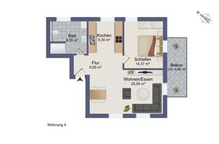 Wohnung mieten in Bahnhofstraße 31, 89129 Langenau, Neubau-Erstbezug Stilvolle 2,5-Zimmer-1.OG-Wohnung 4 (69,46m²) mit Stellplatz in Langenau