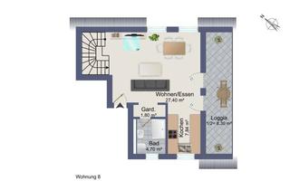 Wohnung mieten in Bahnhofstraße 31, 89129 Langenau, Neubau-Erstbezug Stilvolle 4-Zimmer-Maisonette -Wohnung 6 (113,59m²) mit Stellplatz in Langenau