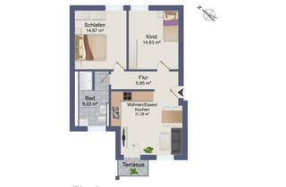 Wohnung mieten in Bahnhofstraße 31, 89129 Langenau, Neubau-Erstbezug Stilvolle 3-Zimmer-EG-Wohnung 1 (67m²) mit Stellplatz in Langenau