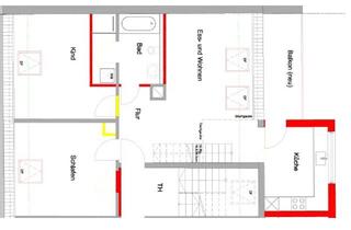 Wohnung mieten in Brettener Straße 35, 76646 Bruchsal, Erstbezug nach Kernsanierung – stilvolle 4-Zimmer-Maisonette mit Balkon, Stellplatz & 40 m² Garten