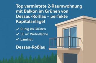 Wohnung kaufen in 06862 Roßlau, Top Kapitalanlage mit Stellplatz - Eigentumswohnung mit Balkon