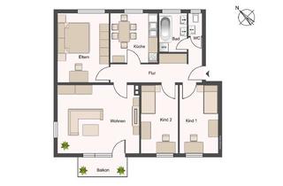 Wohnung kaufen in 86356 Neusäß, *Sofort Verfügbar! Für Familien & Investoren: Süd-West-Balkon, TG-Stellplatz, gute Wertperspektive*
