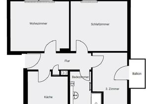 Wohnung mieten in Wacholderweg, 38302 Wolfenbüttel, Charmante 3-Zimmer Wohnung mit Balkon in ruhiger Lage