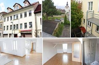 Anlageobjekt in 04539 Groitzsch, 90iger Jahre saniertes Wohn-und Geschäftshaus (VH + HH), u.a. Balkon, Dachterrasse, aktuell 6,69 % Rendite