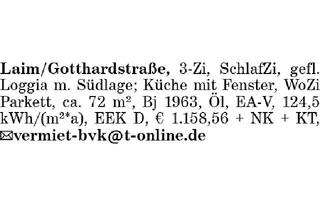 Wohnung mieten in 80689 München, 3-Zimmer Wohnung in Laim