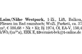 Wohnung mieten in 80689 München, 1-Zi.-Wohnung in Laim