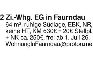 Wohnung mieten in 73035 Göppingen, 2 Zi.-Whg. EG in Faurndau