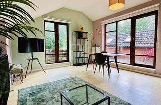 Wohnung mieten in 22587 Blankenese, Hamburg Blankenese - Möblierte 2-Zimmer-Wohnung mit Terrasse im Grünen