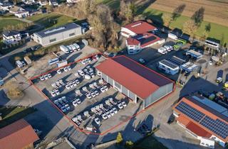 Gewerbeimmobilie kaufen in 73492 Rainau, Gepflegte Halle mit 4 übergroßen ebenerdigen Toren und großer Freifläche