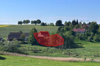 Grundstück zu kaufen in 78579 Neuhausen, Baugrund mit Abrisshaus in Ortsrandlage, unverbaubarer Ausblick, Pferde und Biber im Garten!