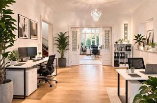 Büro zu mieten in 45657 Recklinghausen, Stilvolle Altbau-Villa am Kurfürstenwall: Helle Büroeinheit mit 2 verbundenen Räumen – und Balkon