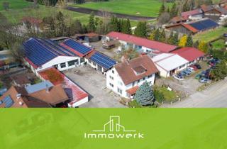 Gewerbeimmobilie kaufen in 87668 Rieden, Werkstatthallen und Mehrfamilienhaus mit Reihengarage