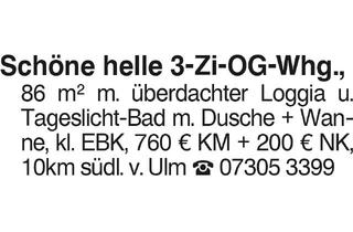 Wohnung mieten in 89079 Ulm, Schöne helle 3-Zi.-OG-Whg.