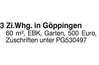 Wohnung mieten in 73035 Göppingen, 3 Zi.-Whg. in Göppingen
