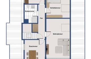 Wohnung mieten in 71384 Weinstadt, 3-Zimmer-Dachgeschosswohnung mit Balkon in ruhiger Lage von Weinstadt