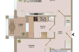 Wohnung mieten in 85567 Grafing, Gut geschnittene 2-Zimmer-Wohnung mit Loggia und Einbauküche – ruhige Lage in Grafing