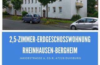 Wohnung mieten in Jakobstraße, 47228 Bergheim, 2,5-Zimmer-Erdgeschosswohnung in ruhiger Lage